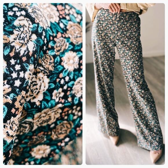 Mango Floral Print Pants New - Picture 1 of 3